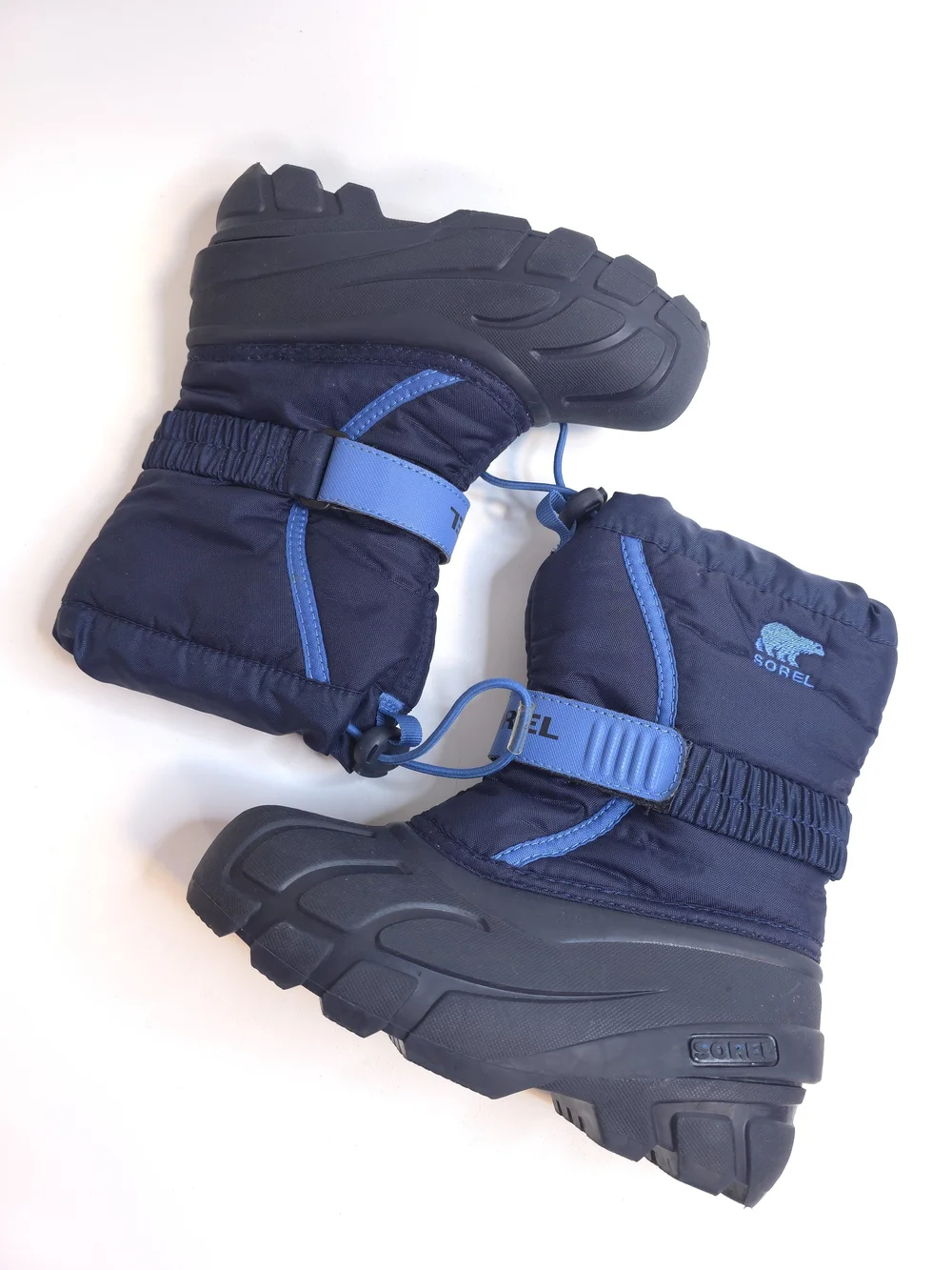 Sorel Flurry Waterproof Winter Snow Boots Shoes Kids Blue Insulated Warm 12